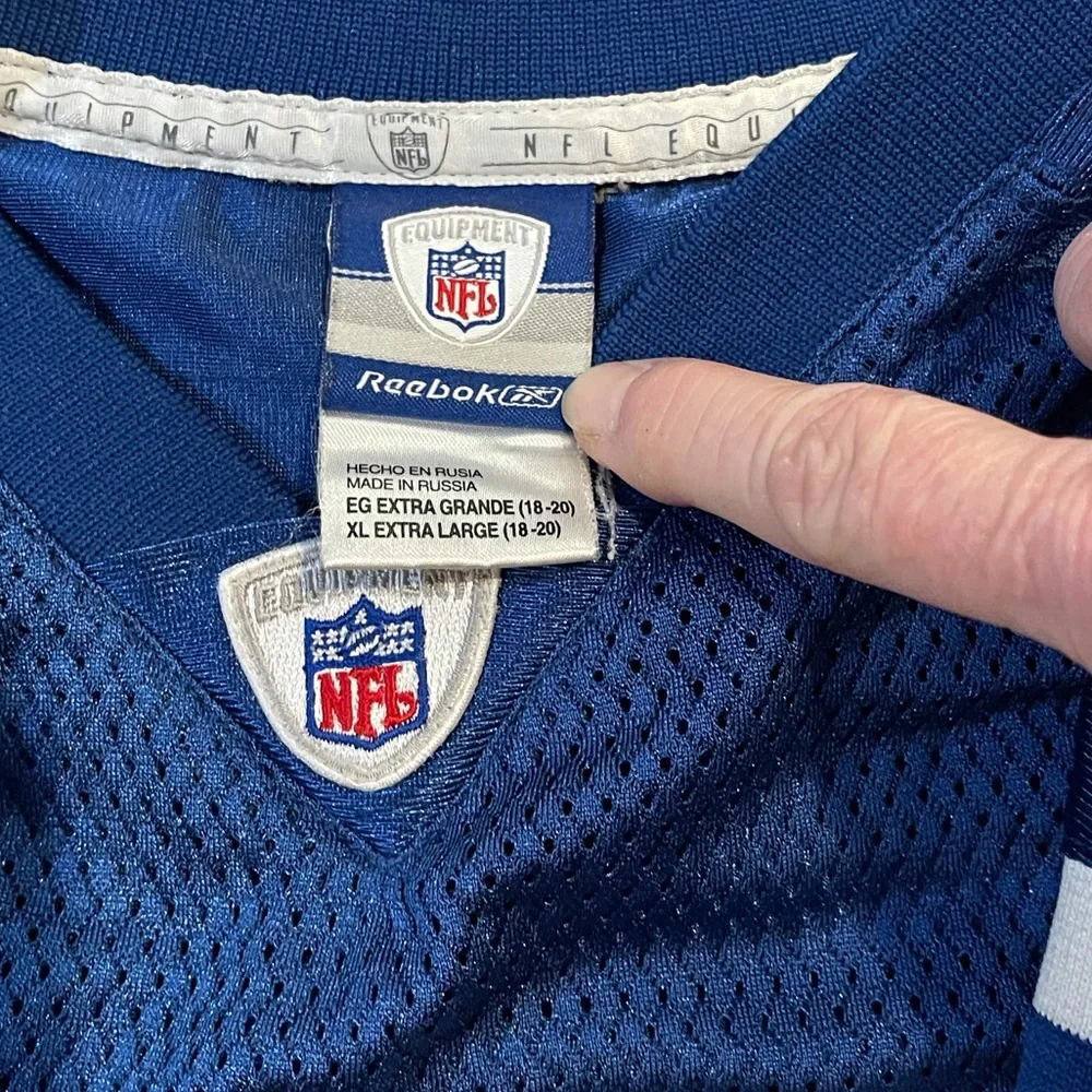 Football jersey kids Peyton Manning Colts #18 Reebok‎ vintage xl 18/20